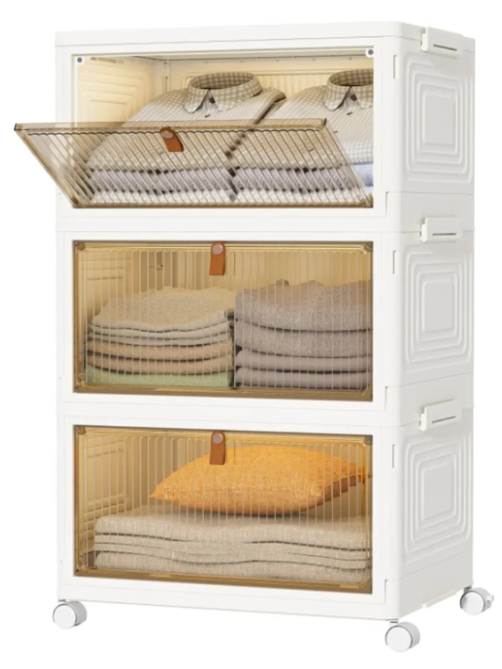 Closet Organizer Storage 93QT 3 Pack Stackable Storage Bings